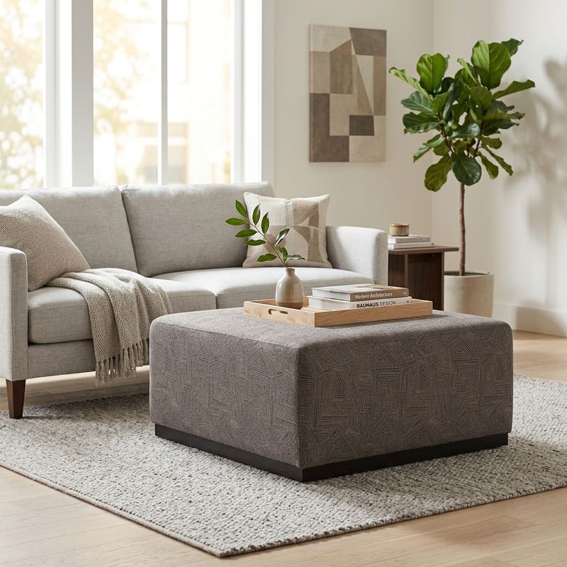 SHAWWIND GRAY OTTOMAN 18 (IN) - Imagen 4
