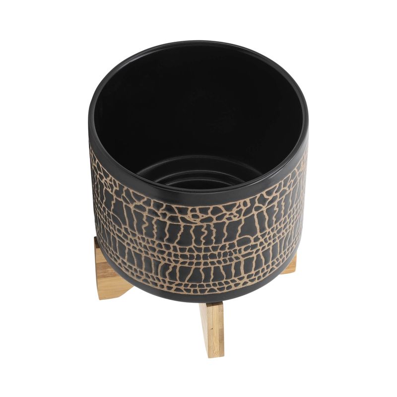 LANDONVIEW SET OF 2 BLACK PLANTER 11 (IN) - Imagen 6