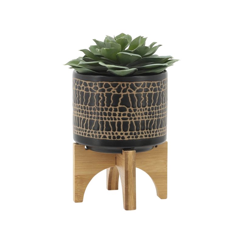 LANDONVIEW SET OF 2 BLACK PLANTER 11 (IN) - Imagen 5