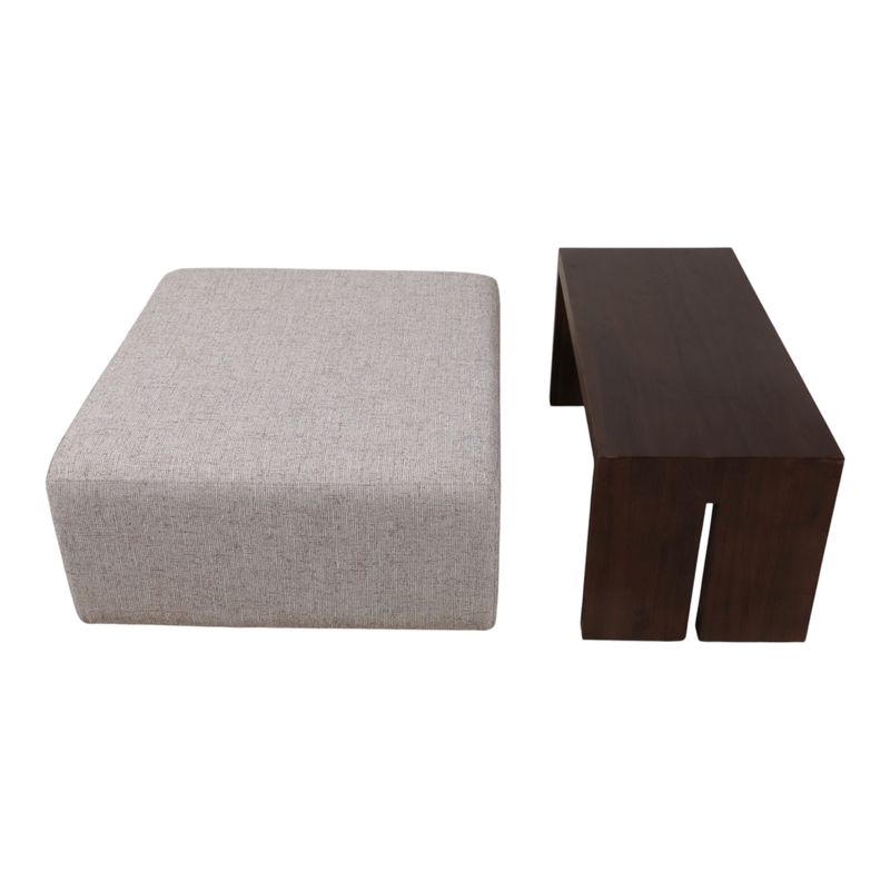 DRYDENFORD IVORY OTTOMAN 17 (IN) - Imagen 6