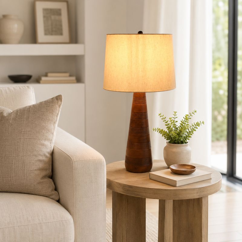 RAFEHAM BROWN LAMP 29 (IN) - Imagen 2