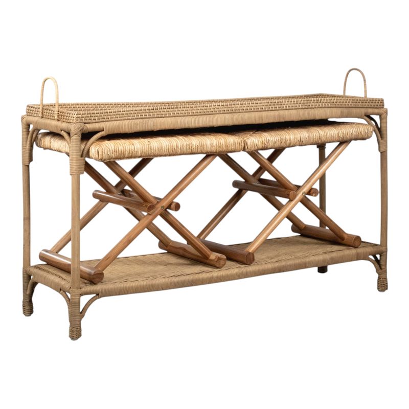 ENNISWIND SET OF 3 TAN CONSOLES 30 (IN) - Imagen 3