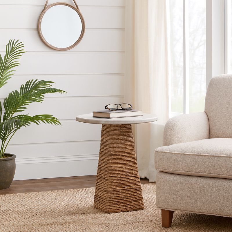 BARDENSHAW IVORY TABLE 20 (IN) - Imagen 2