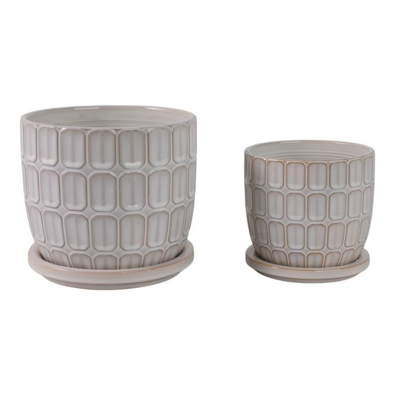 LEONAHAM SET OF 2 WHITE PLANTER 7 (IN) - Imagen 4