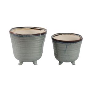 REXDALE SET OF 2 BLUE PLANTER 6 (IN)