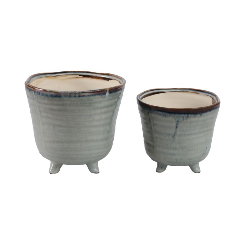 REXDALE SET OF 2 BLUE PLANTER 6 (IN)