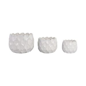 HAZENSHAW SET OF 3 WHITE PLANTER 11 (IN)