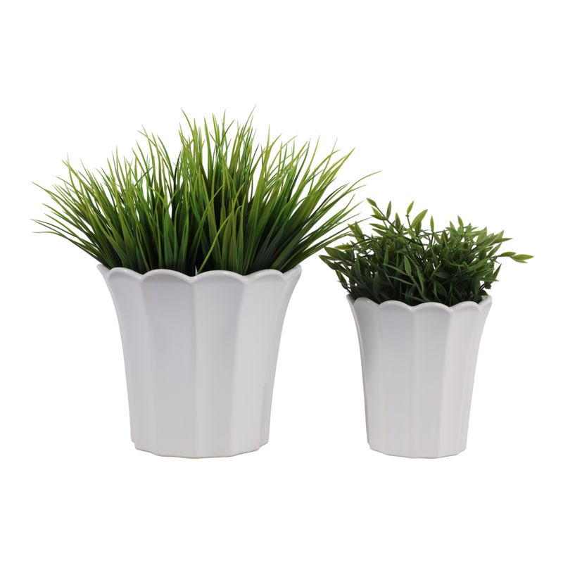 DEANGROVE SET OF 2 WHITE PLANTER 7 (IN) - Imagen 3