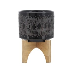 DREWSIDE BLACK PLANTER 6 (IN)