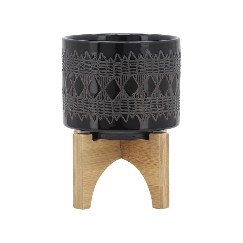 DREWSIDE BLACK PLANTER 6 (IN)