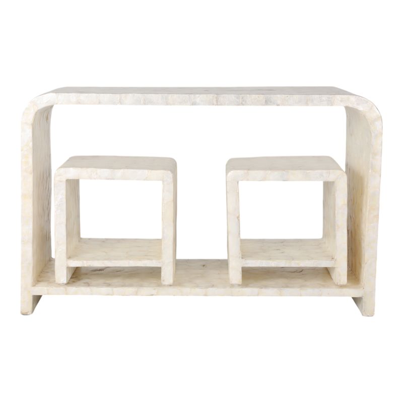 DERMOTHOLM SET OF 3 IVORY CONSOLES 47 (IN) - Imagen 3