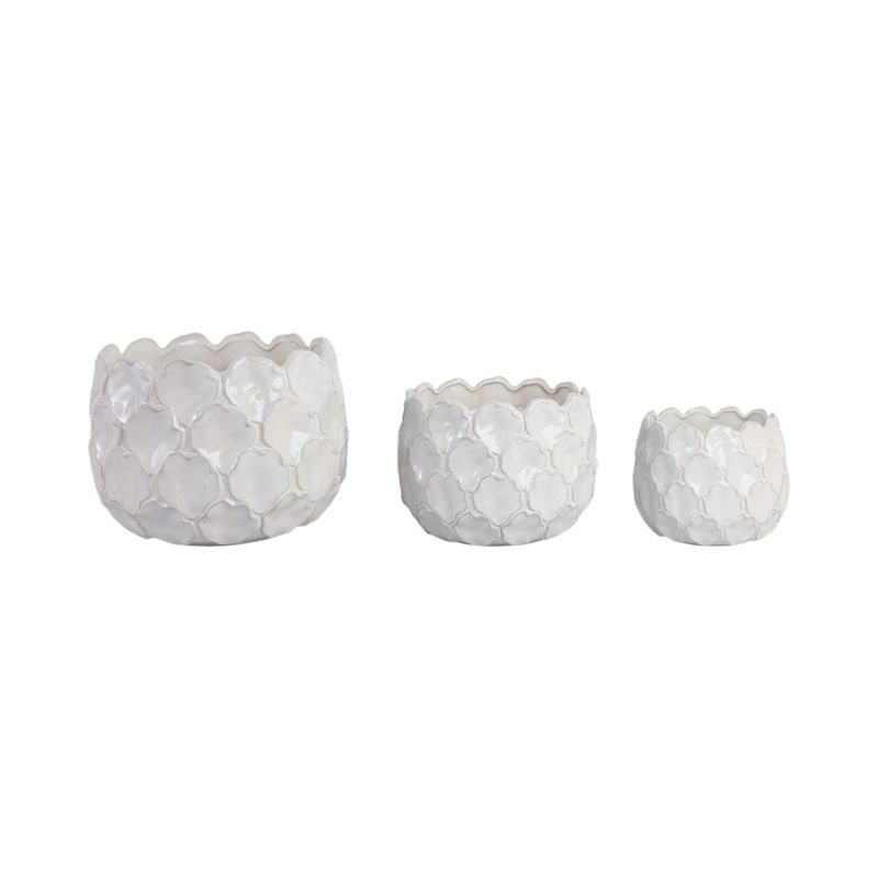 HAZENSHAW SET OF 3 WHITE PLANTER 11 (IN) - Imagen 4