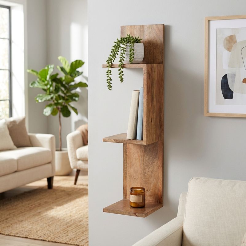 RAELAND BROWN WALL SHELF 33 (IN) - Imagen 2