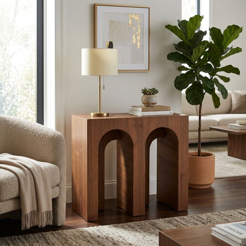 MERCERWICK BROWN TABLE 30 (IN) - Imagen 2
