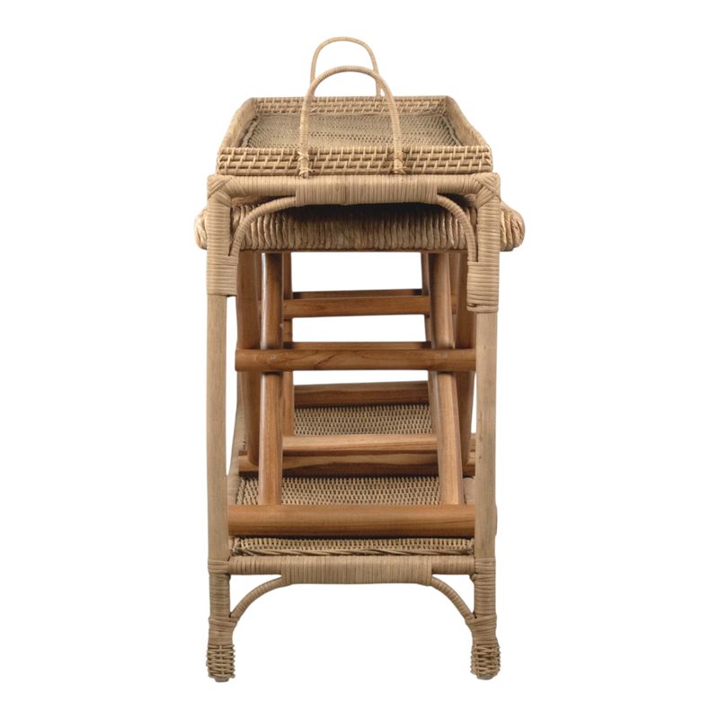 ENNISWIND SET OF 3 TAN CONSOLES 30 (IN) - Imagen 4