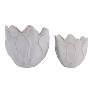 DRYDENRUN SET OF 2 IVORY PLANTER 7 (IN)