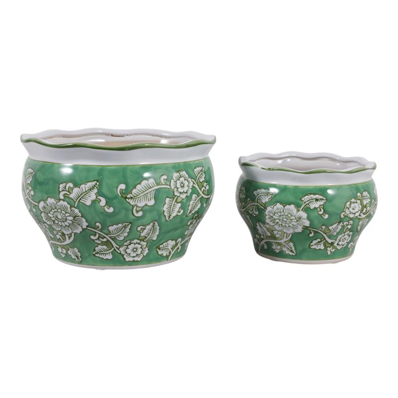 HENLEYDALE SET OF 2 GREEN PLANTER 6 (IN) - Imagen 4