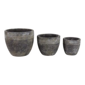 EDGEGATE SET OF 3 BROWN PLANTER 8 (IN)