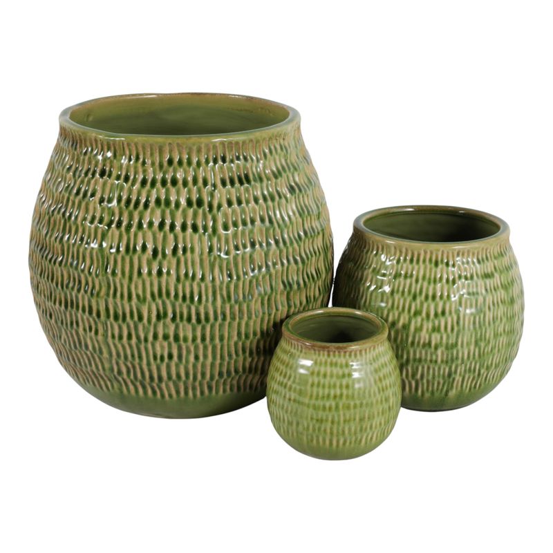 HILTONCLIFF SET OF 3 GREEN PLANTER 11 (IN) - Imagen 5