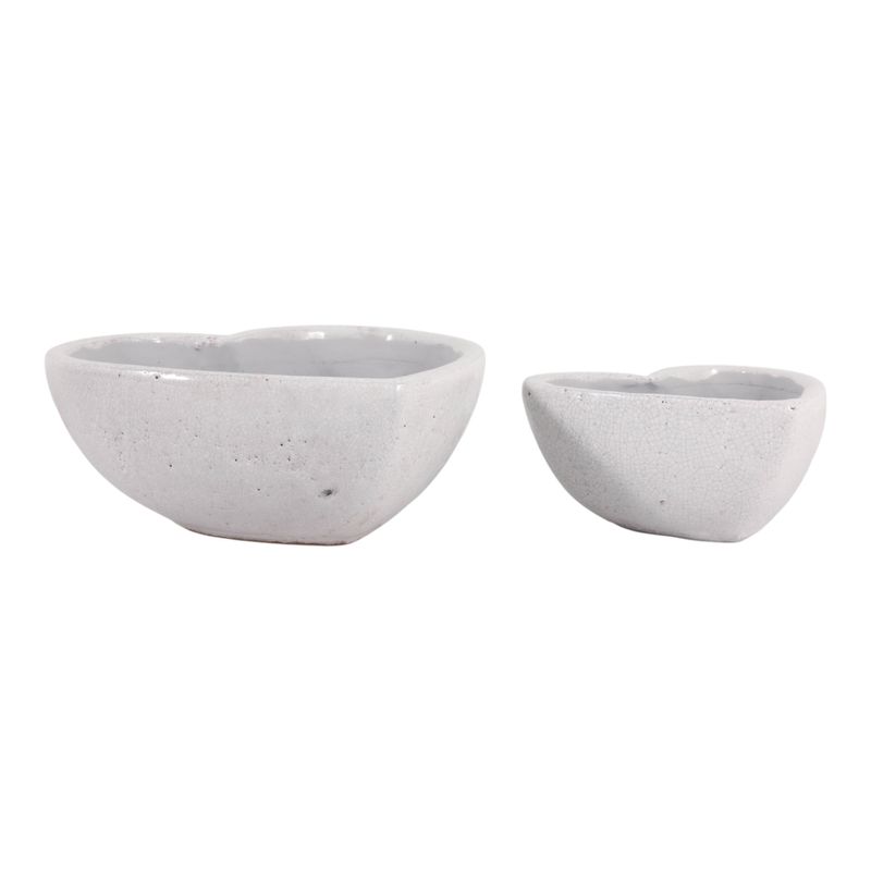 DEVONCLIFF SET OF 2 WHITE PLANTER 4 (IN)