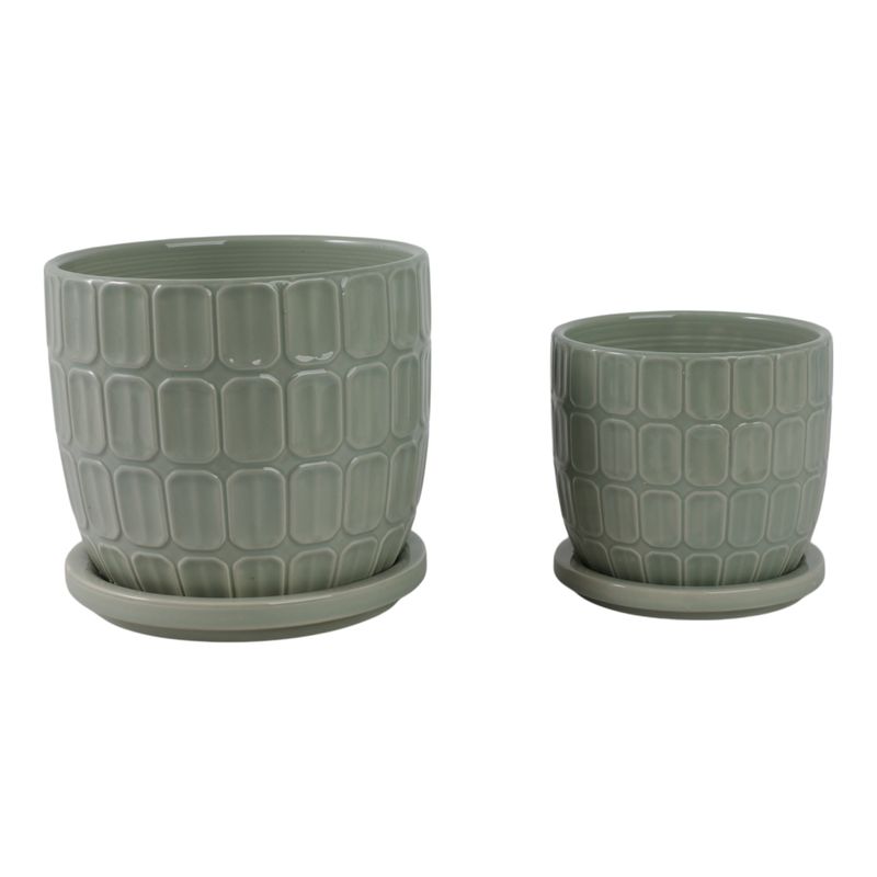 LEONAHAM SET OF 2 GREEN PLANTER 7 (IN) - Imagen 4