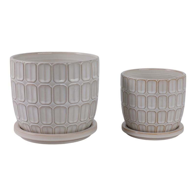 LEONAHAM SET OF 2 WHITE PLANTER 7 (IN) - Imagen 5