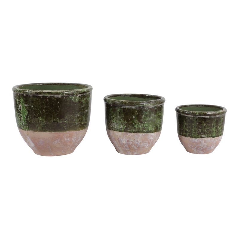 HAYFORDWAY SET OF 3 GREEN PLANTER 8 (IN) - Imagen 4