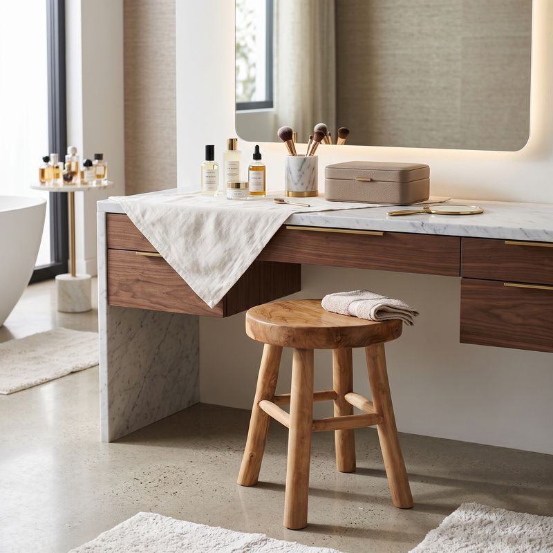 HARDENHAM BROWN STOOL 18 (IN) - Imagen 2