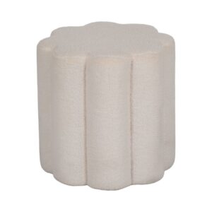DIGBYRUN WHITE OTTOMAN 18 (IN)