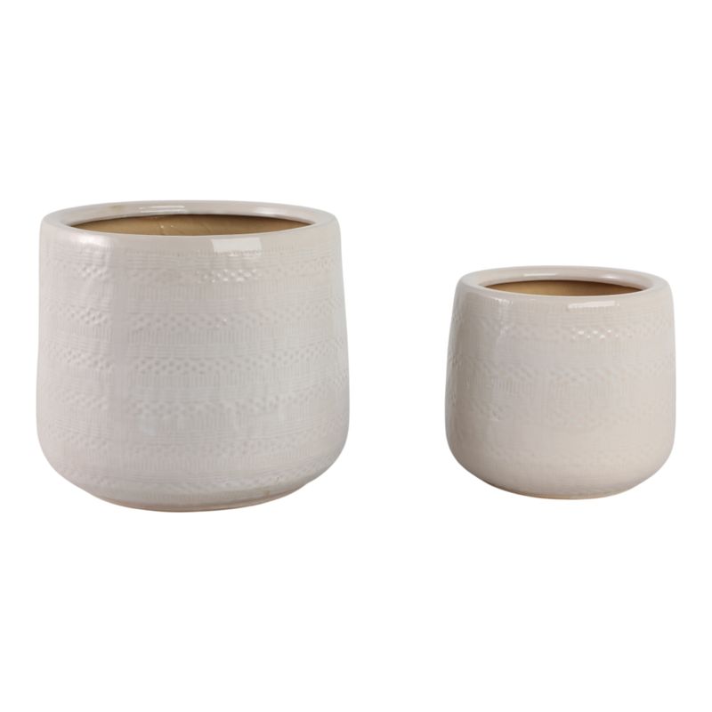 PEYTONLAKE SET OF 2 WHITE PLANTER 10 (IN) - Imagen 4