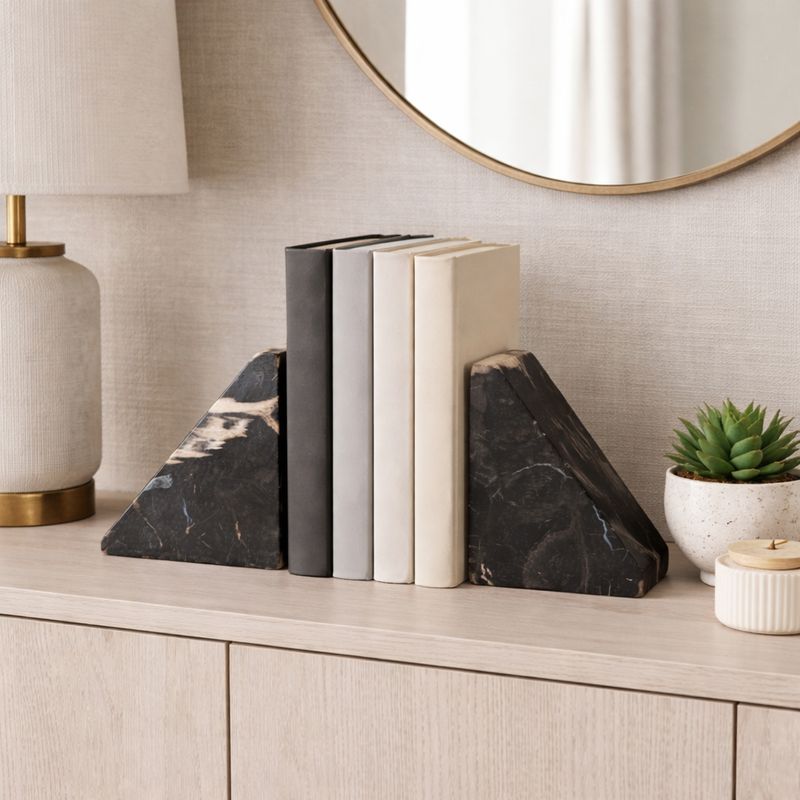 CHILTONVIEW SET OF 2 BLACK BOOKENDS 6 (IN) - Imagen 2