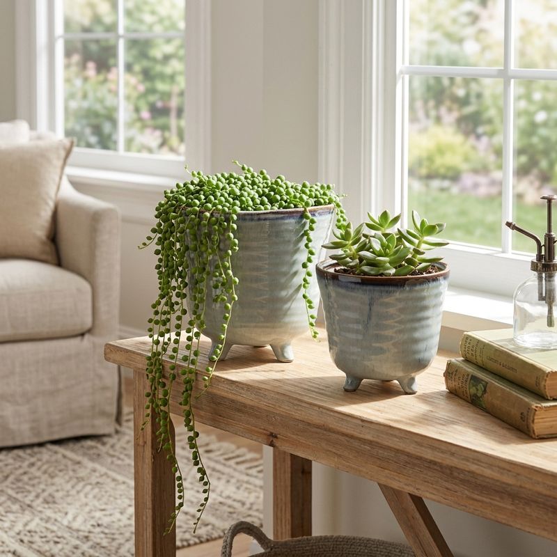 REXDALE SET OF 2 BLUE PLANTER 6 (IN) - Imagen 2