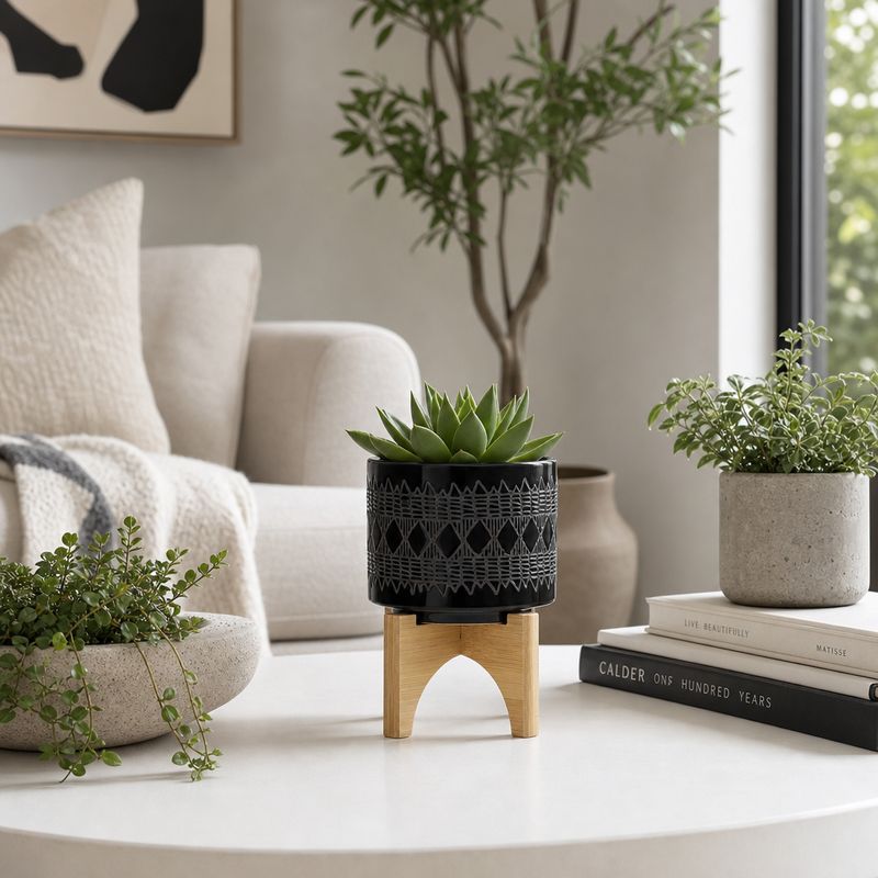 DREWSIDE BLACK PLANTER 6 (IN) - Imagen 2