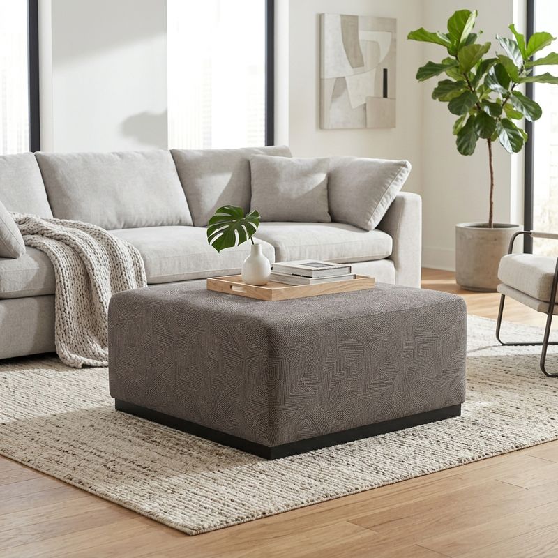SHAWWIND GRAY OTTOMAN 18 (IN) - Imagen 2