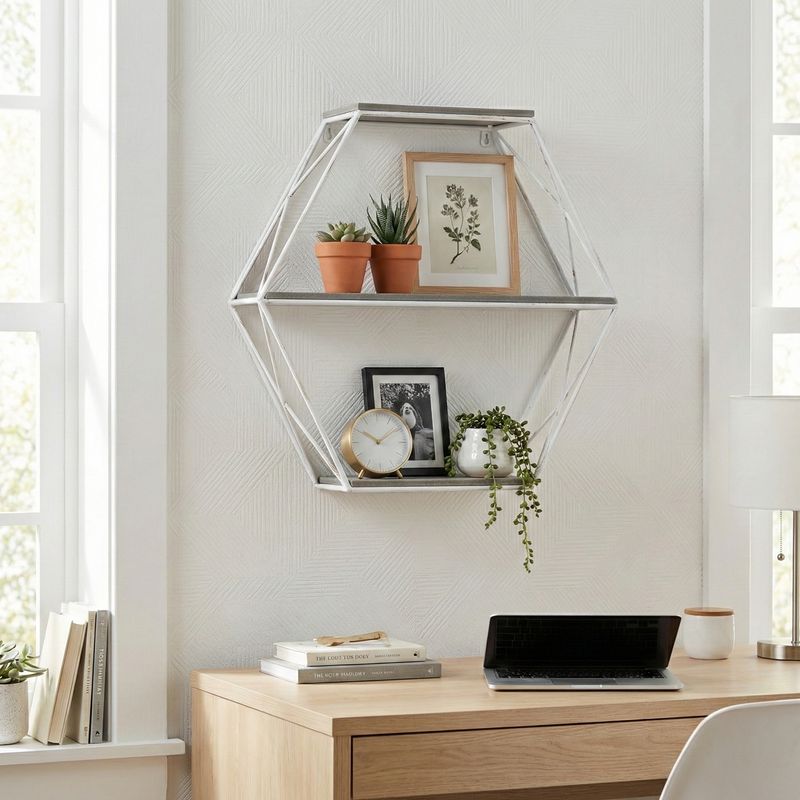 INGRIDHAVEN GRAY WALL SHELF 21 (IN) - Imagen 2