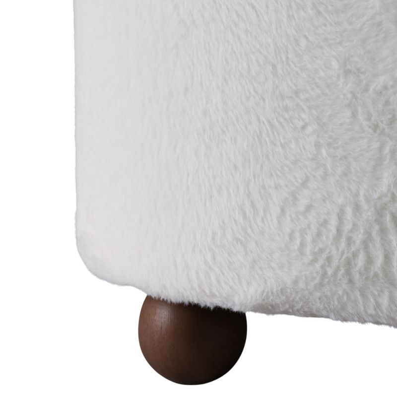 BAKERGROVE IVORY OTTOMAN 18 (IN) - Imagen 6