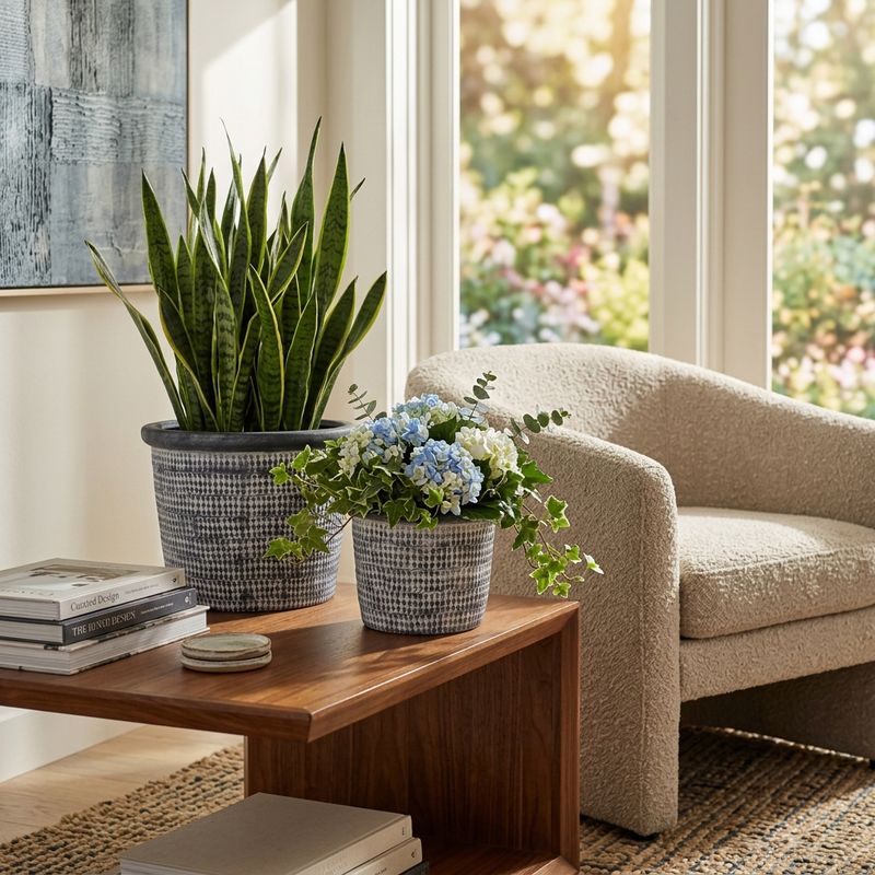 KENDALLWICK SET OF 2 BLUE PLANTER 9 (IN) - Imagen 2
