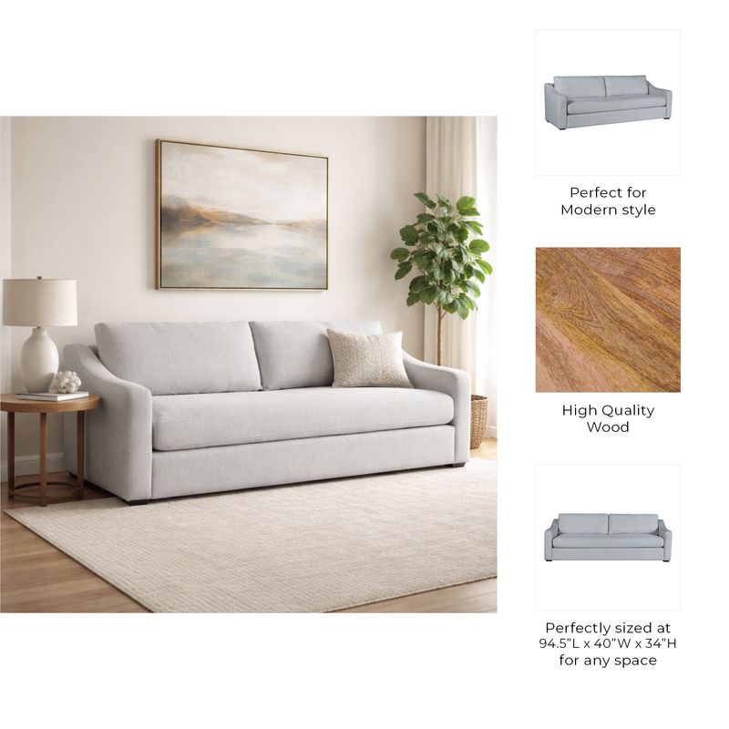 ROMANTON GRAY SOFA 95 (IN) - Imagen 6