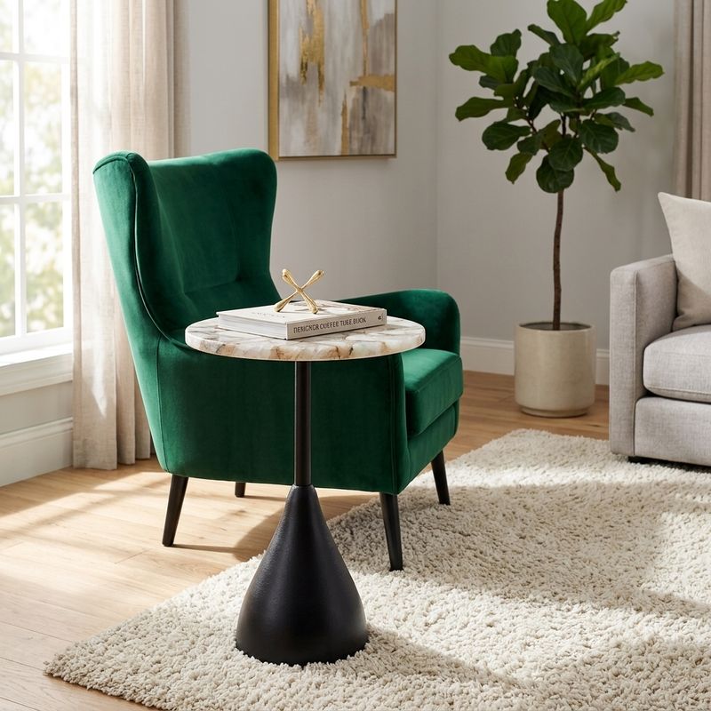 FARLEYVIEW WHITE TABLE 22 (IN) - Imagen 2