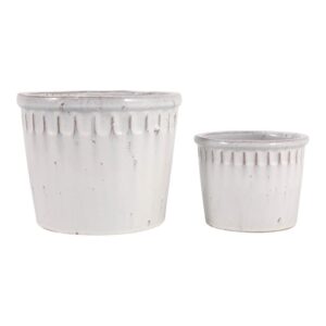 KENDALLWICK SET OF 2 WHITE PLANTER 8 (IN)