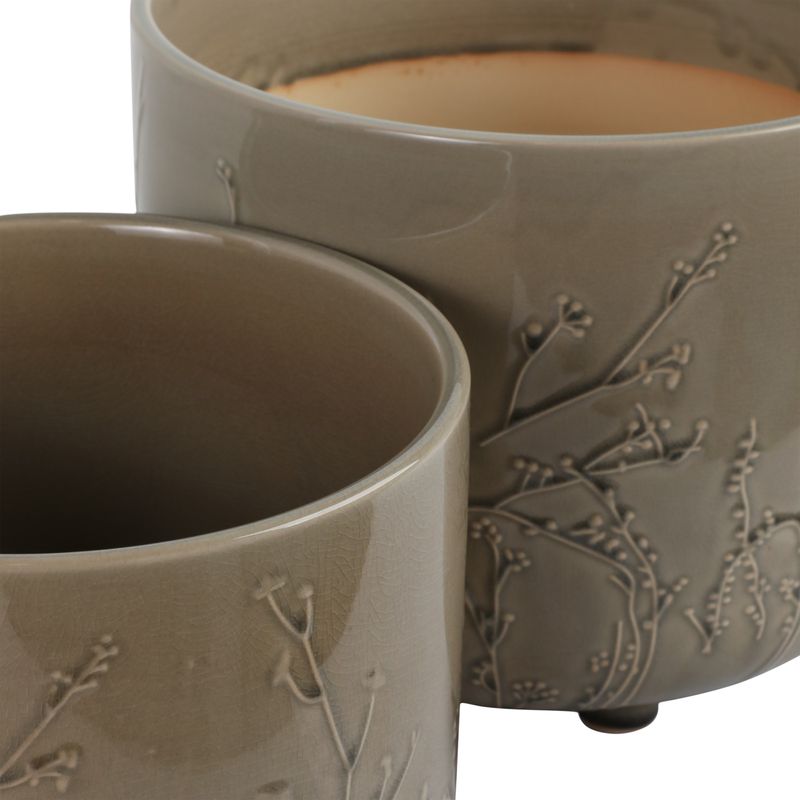 GARNETTHAM SET OF 2 GREEN PLANTER 10 (IN) - Imagen 6