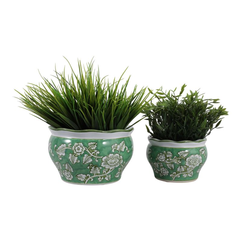 HENLEYDALE SET OF 2 GREEN PLANTER 6 (IN) - Imagen 3