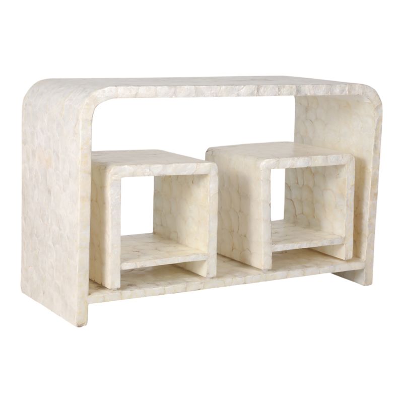 DERMOTHOLM SET OF 3 IVORY CONSOLES 47 (IN) - Imagen 4