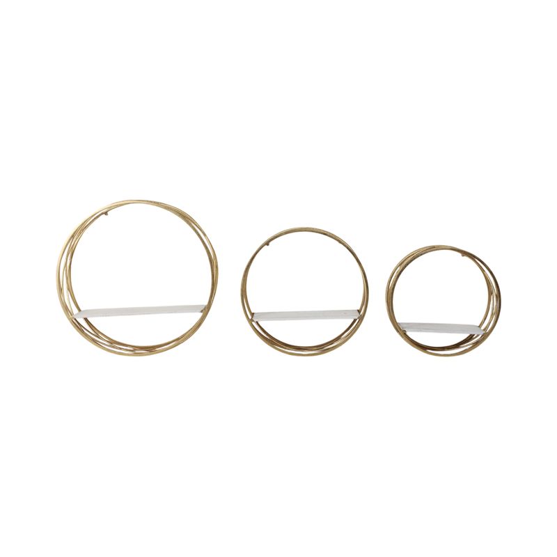 HAMPTONMORE SET OF 3 WHITE WALL SHELF 6 (IN)