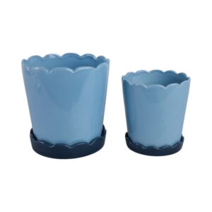 PALMERMORE SET OF 2 BLUE PLANTER 8 (IN)