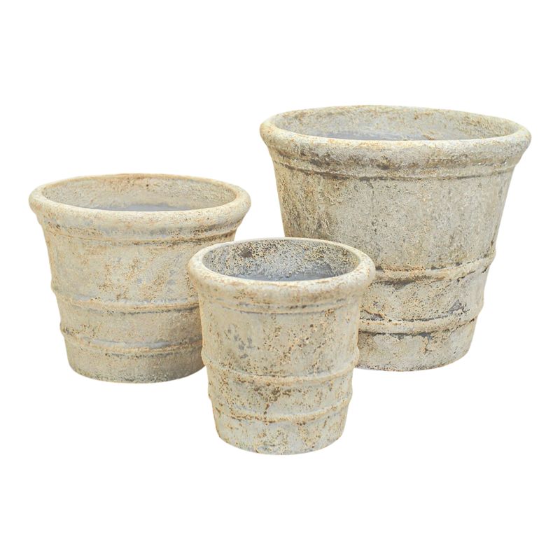 PAGEVALE SET OF 3 TAN PLANTER 14 (IN) - Imagen 3