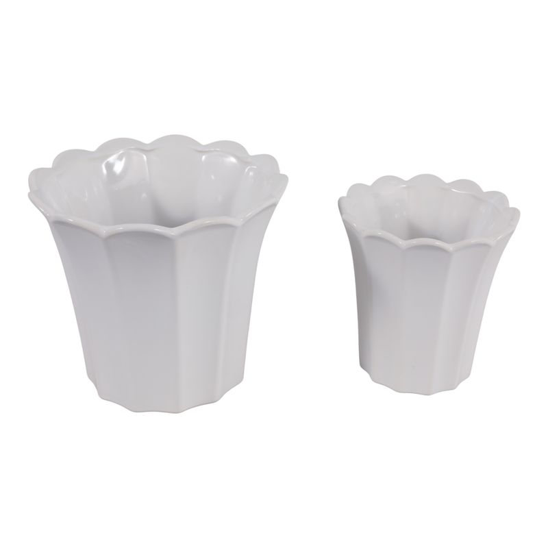 DEANGROVE SET OF 2 WHITE PLANTER 7 (IN) - Imagen 4
