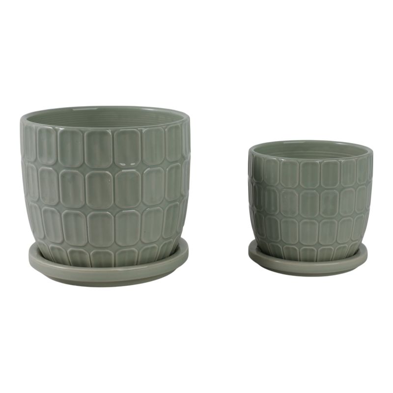 LEONAHAM SET OF 2 GREEN PLANTER 7 (IN) - Imagen 5
