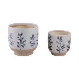 DRYDENBROOK SET OF 2 BLUE PLANTER 8 (IN)