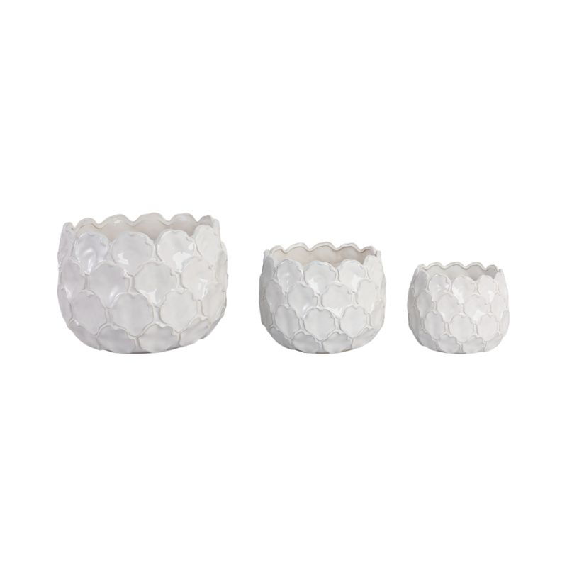 HAZENSHAW SET OF 3 WHITE PLANTER 11 (IN) - Imagen 3